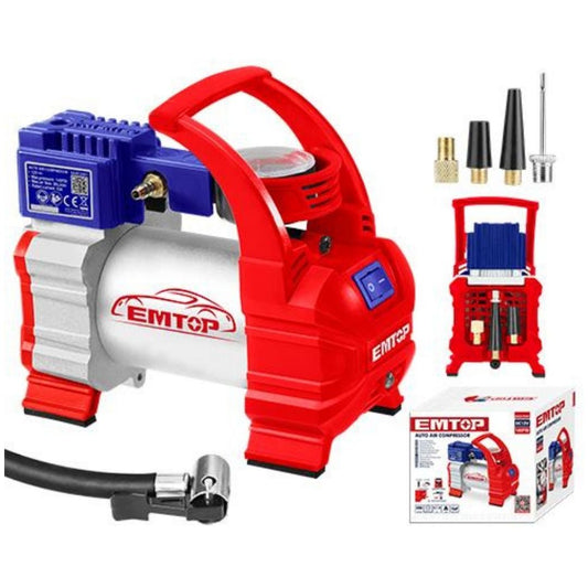 Inflador para auto 12V 140PSI + acc. Emtop