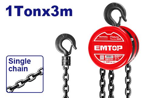Aparejo 1Tn x 3m a Cadena Emtop