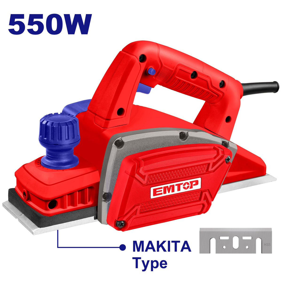 Cepilladora electrica 550W. Emtop