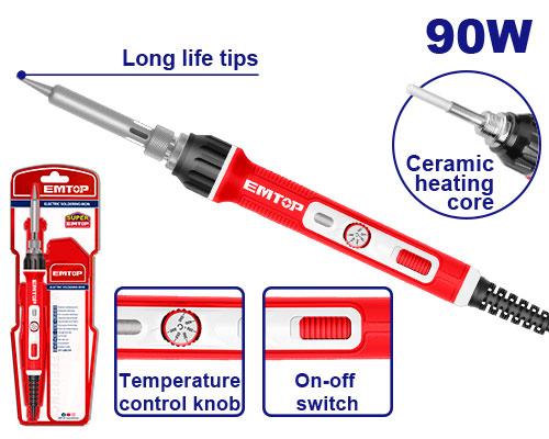Cautin Soldador Industrial 90W. Temperatura Regulable. Emtop