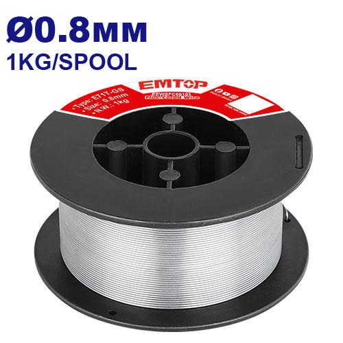 Hilo tubular flux E71T-GS 0.8mm carrete x1Kg. Emtop