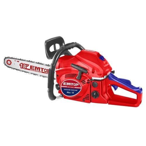 Motosierra a combustion 18" 46cc (2.4Hp). Emtop