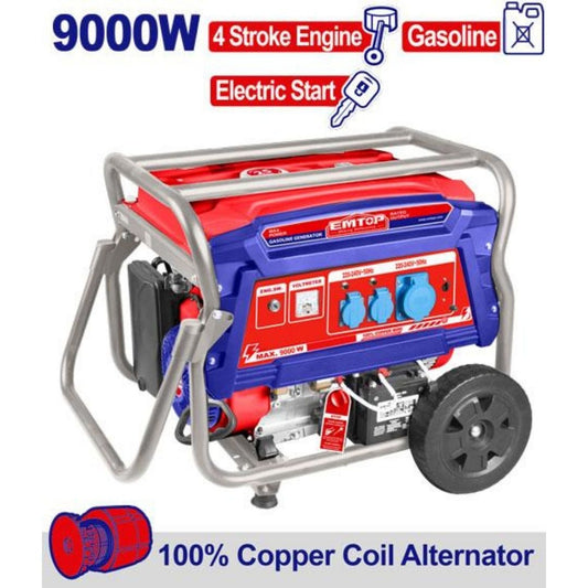 Generador 9000w Naftero. Arranque electrico. Emtop Caja