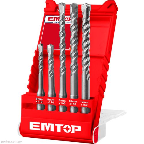 Juego mechas SDS Plus 5pzas. Emtop