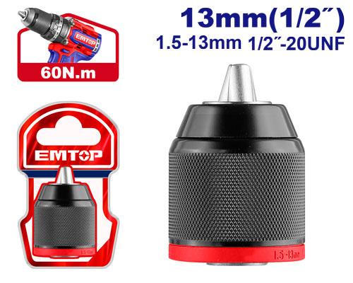 Accesorio - Mandril metalico 13mm para taladro Emtop