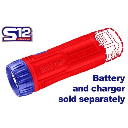 Linterna recargable 12V. 100 Lumens. Sin Bateria. Emtop*