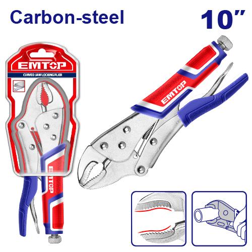 Pinza de presion curva 10". Emtop