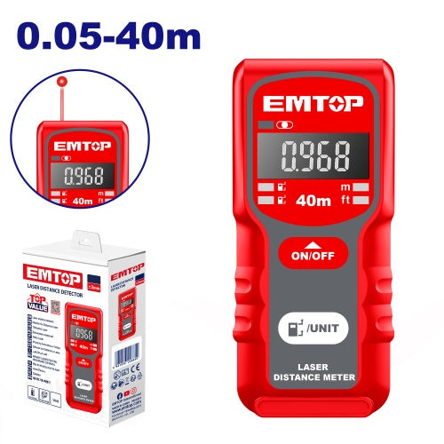 Medidor Laser 0.05 - 40m. Emtop*