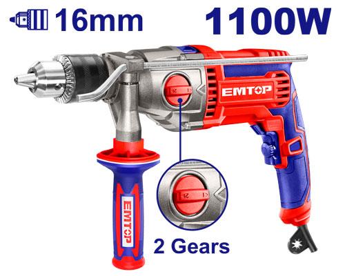 Taladro Percutor 16mm. 1100w. Emtop