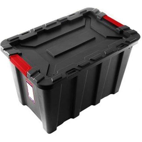 Caja plastica Organizadora 55L (59x39x39cm) Negra. Emtop