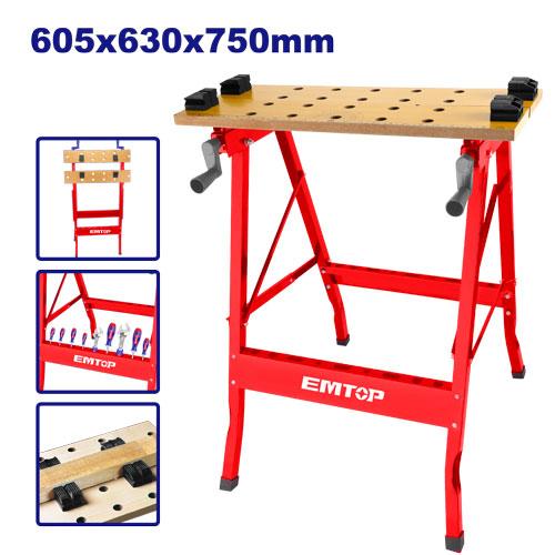 Mesada de trabajo plegable (60x63x75cm) Emtop Caja