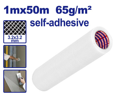 Malla de fibra de vidrio 50x1m 65gr/m2 (3.2x3.2mm). Emtop