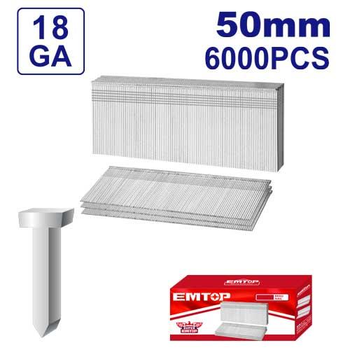 Accesorio - Clavo 50mm cal.18 p/pistola de clavos Caja x6000Un.
