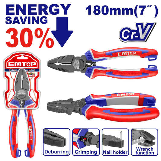 Pinza Universal de alto rendimiento 7" CrV. Emtop