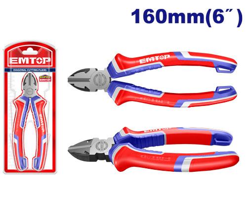 Pinza corte diagonal 6". Emtop