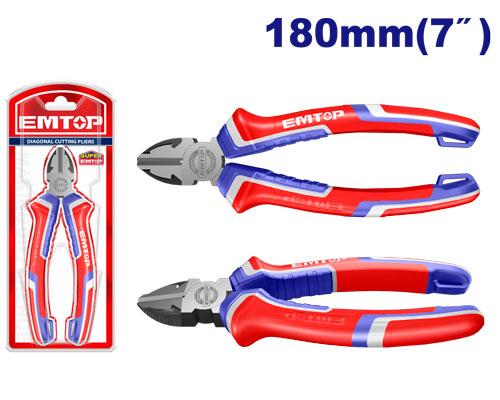 Pinza corte diagonal 7". Emtop