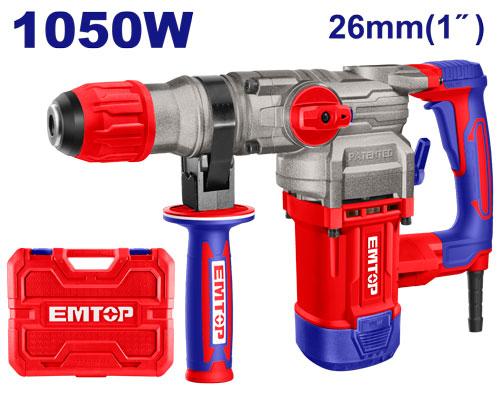 Rotomartillo 1050W. 4.5J. 28mm SDS Plus + Acc. (M). Emtop