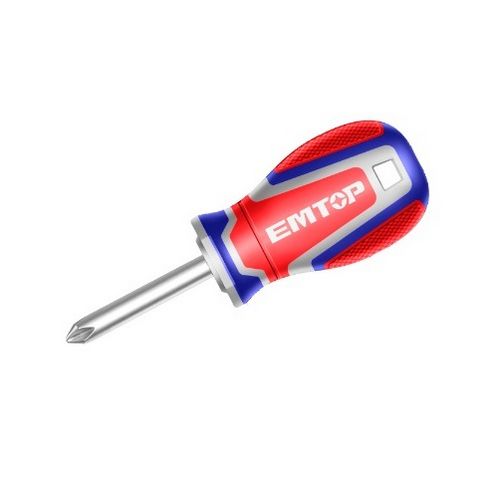 Destornillador Corto Cruz Industrial 6x38mm (1/4x1-1/2") Emtop x Un.