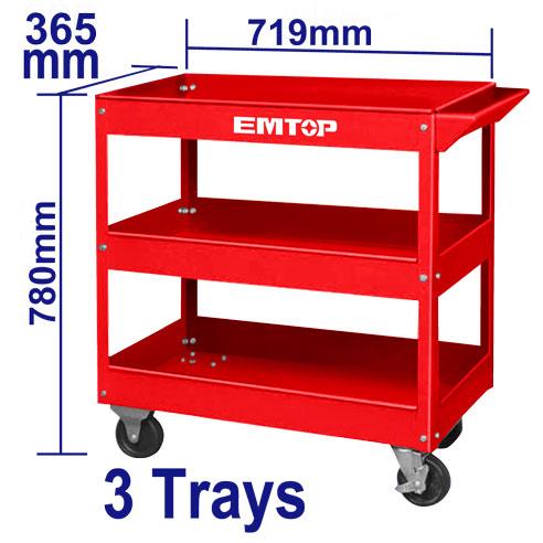 Carro Herramientas. 3 Bandejas (72x37x78cm). Emtop