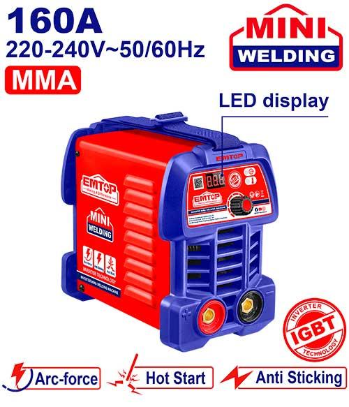Soldador Inverter MMA IGBT 15-160A. Emtop