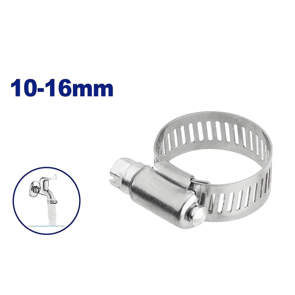 Abrazadera ajustable (10-16x8mm). Emtop
